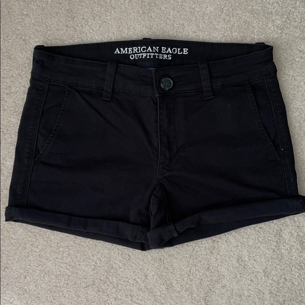 💙 2/$20 American Eagle Black Midi Twill Shorts